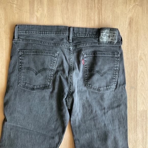 Men's Levi Jeans gray faded black 514 taper leg jeans Y2K 36x32 - Picture 14 of 16